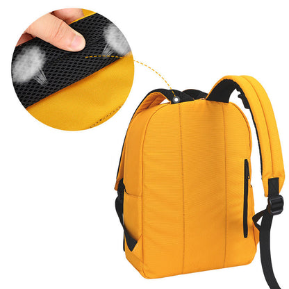 Creative Solid Color Backpack for High School & Junior High Girls - Personality Design with Small Pocket