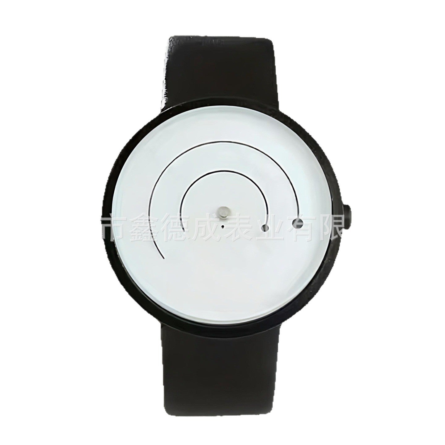 Trendy Pointerless Concept Watch with Stainless Steel Mesh Strap.