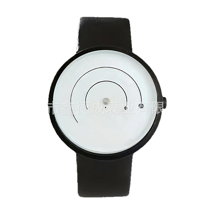 Trendy Pointerless Concept Watch with Stainless Steel Mesh Strap.