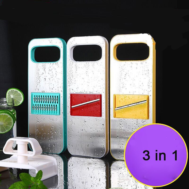3-in-1 Stainless Steel Mandoline Slicer & Vegetable Grater