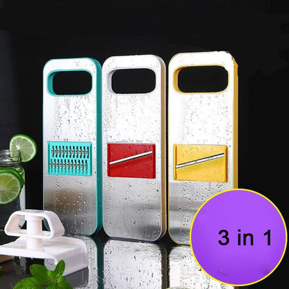 3-in-1 Stainless Steel Mandoline Slicer & Vegetable Grater