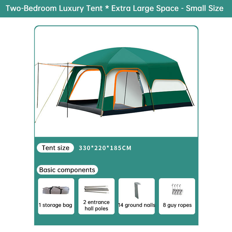 Waterproof Double Layer Family Camping Tent | Windproof & UV Resistant