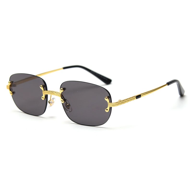 Retro Rimless Square Sunglasses - Luxury Frameless Eyewear for Men & Women