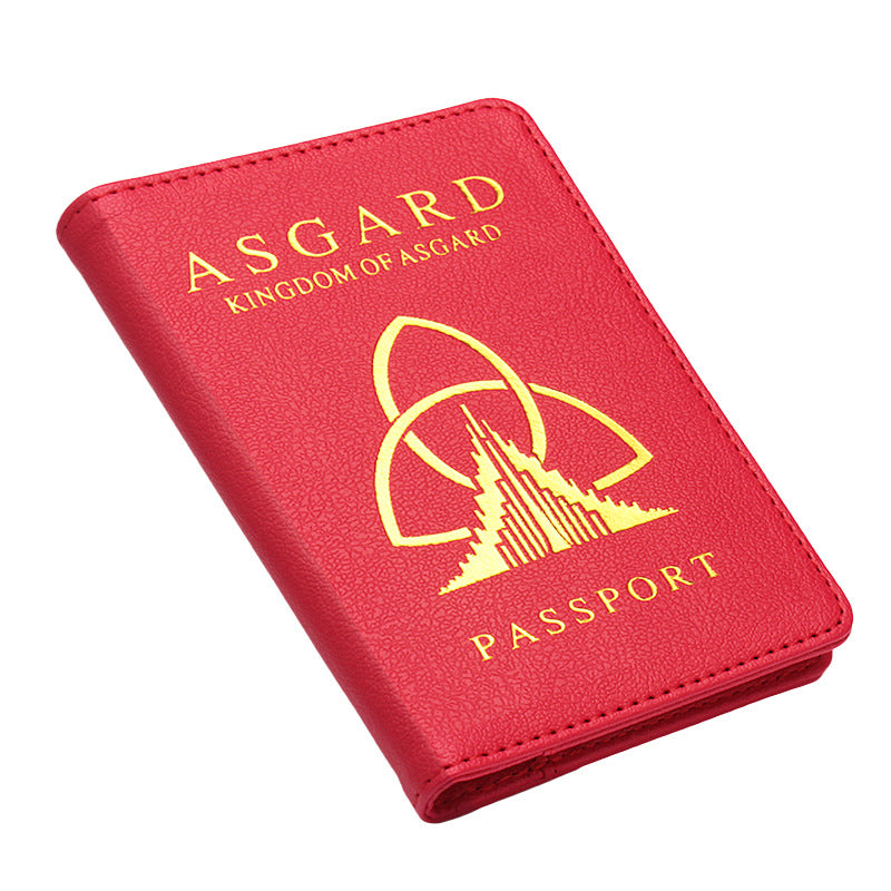Marvel/DC Hero Inspired Passport Holder & Ticket Wallet (Red) - Travel Document Organizer