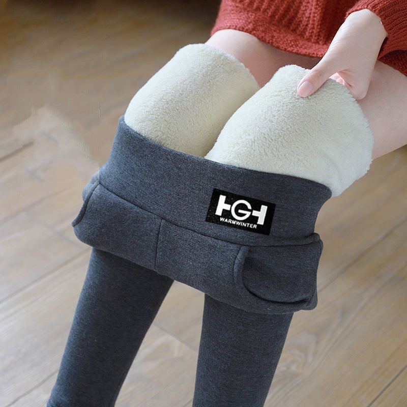 Ultra-Thick 500G Fleece Lined Cashmere Leggings - Ultimate Winter Warmth