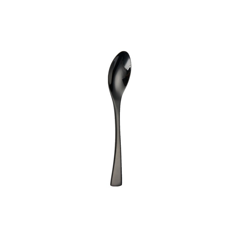 Luxury Titanium Black Stainless Steel Cutlery Set - Modern Western Knife, Fork, and Spoon Set