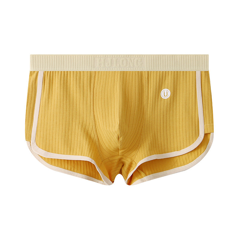 Women's Ribbed Cotton Mid-Waist Safety Shorts / Boxer Underwear