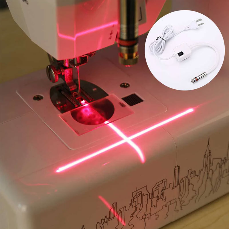 Magnetic Sewing Machine Laser Guide Light - Red Cross & Straight Line Projector