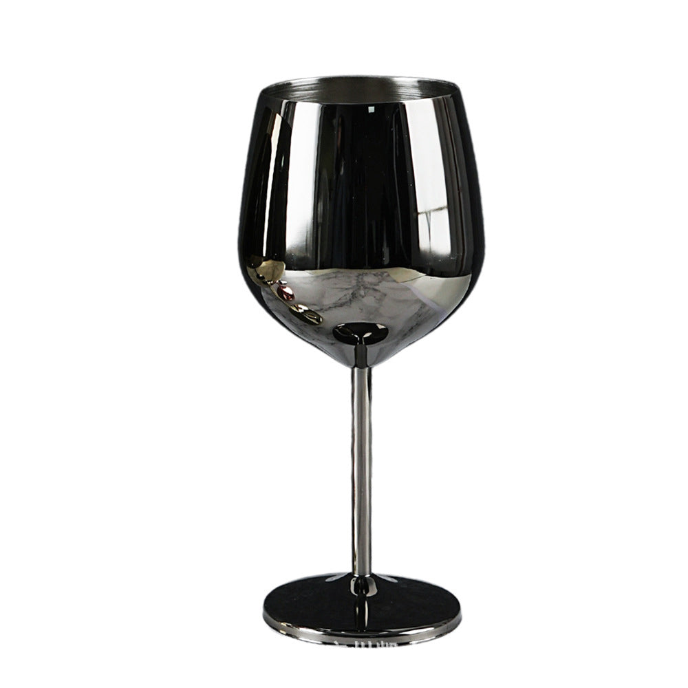 500ML Stainless Steel Red Wine Glasses - Elegant Rose Gold Tall Goblets & Champagne Flutes