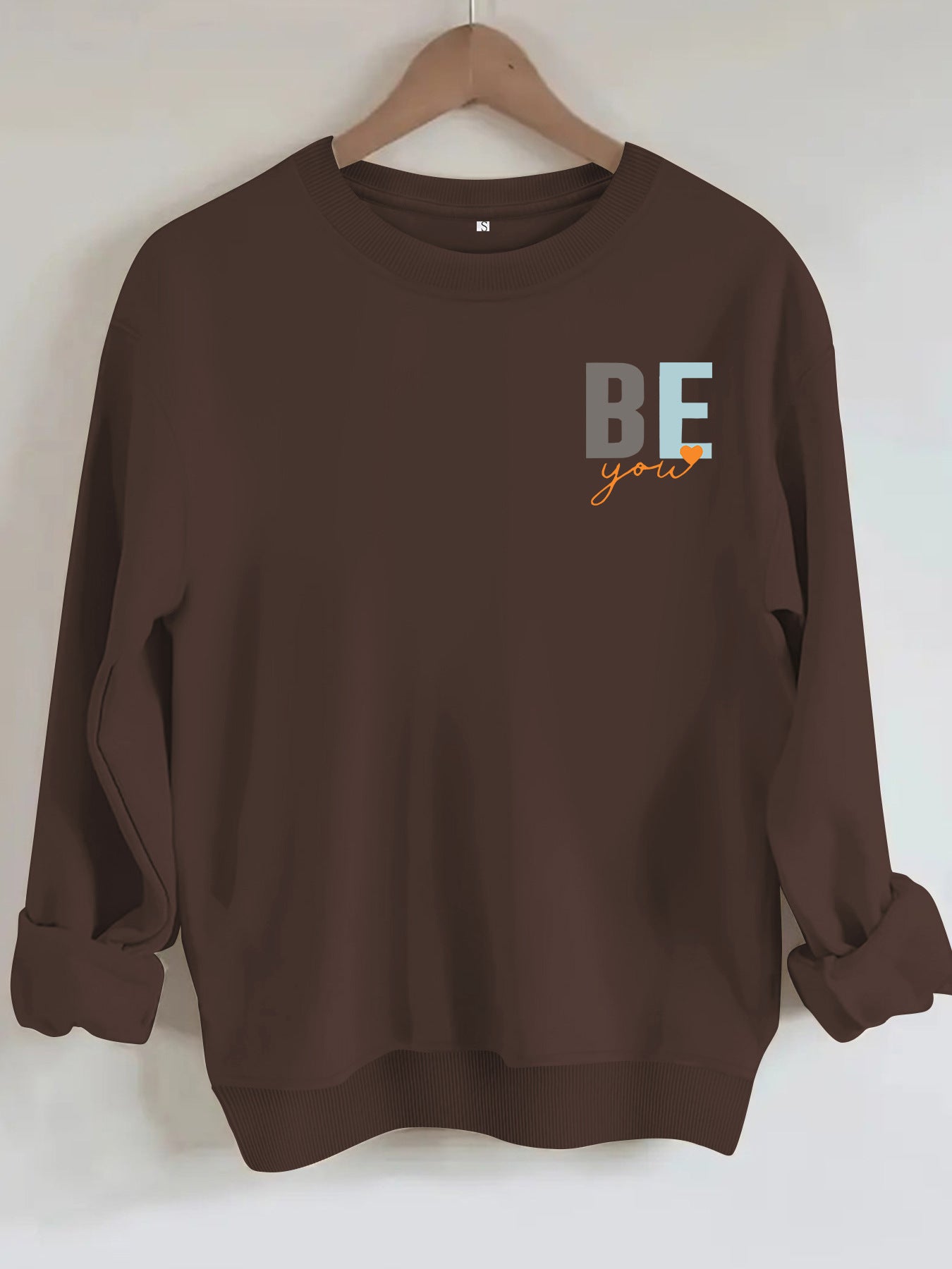 Letter love pattern printed hoodie