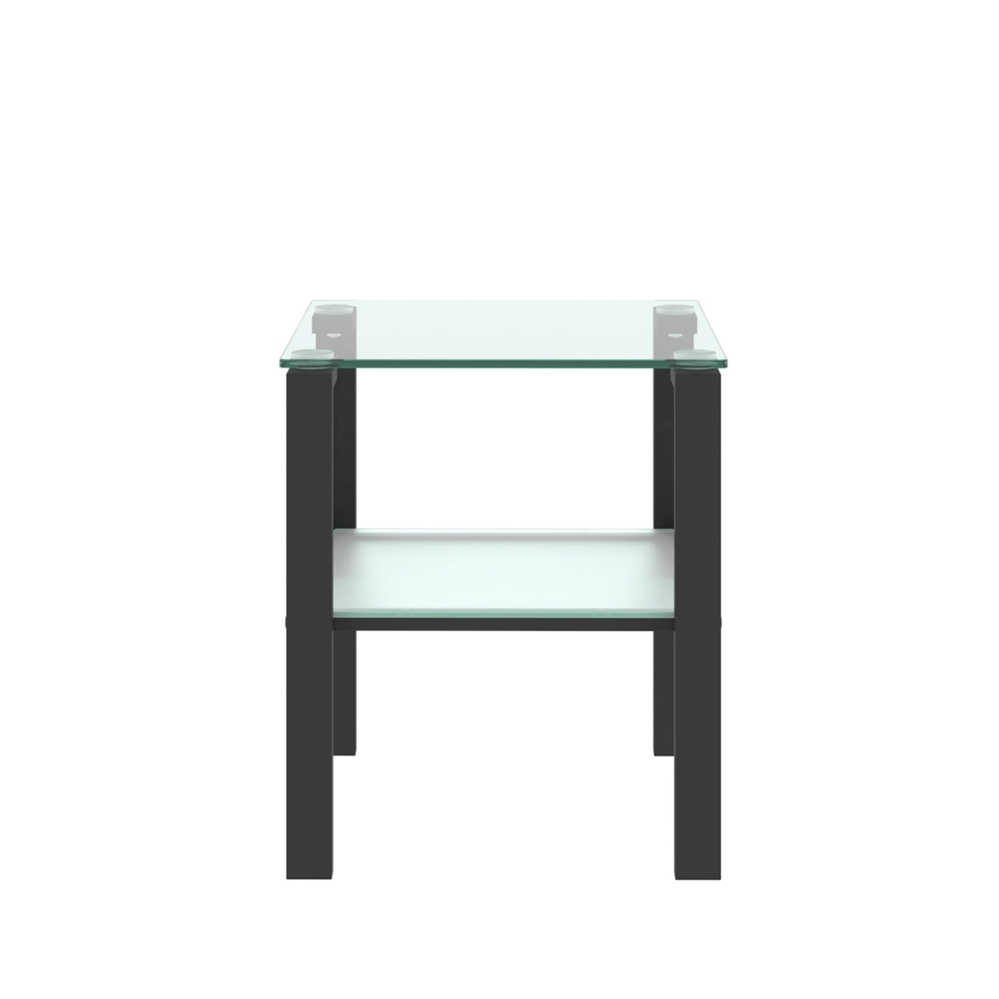 Two-Tier Round Glass Side Table