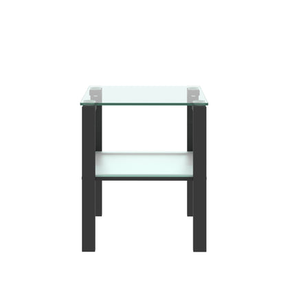 Two-Tier Round Glass Side Table