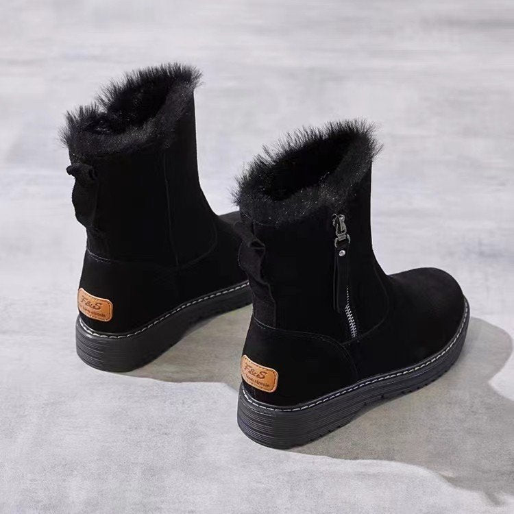 Women's Cold Resistant and Warm Snow Boots with Thickened Fleece Lining