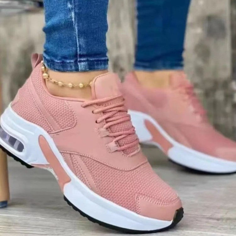 Trendy Pastel Multi-Color Low Cut Sneakers - Comfortable Walking Shoes for Women