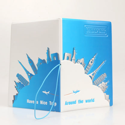 Passport Protection Cover with City Skyline Cutout & "Have a Nice Trip" Design