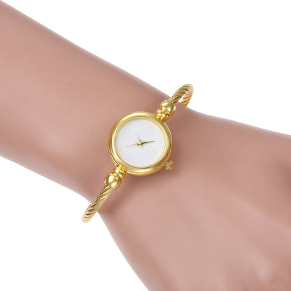 Chic Ladies' Gold Alloy Rope Bracelet Fashion Watch.