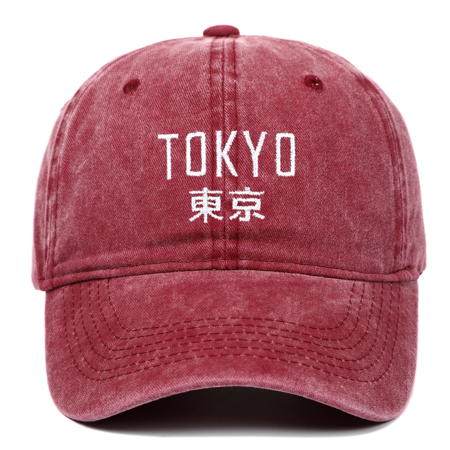 Unisex Embroidered Tokyo Kanji Dad Hat - Outdoor Sun Protection Cap