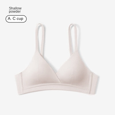 French Triangle Cup Cotton Bralette - Thin, Non-Wired Uplift Bra