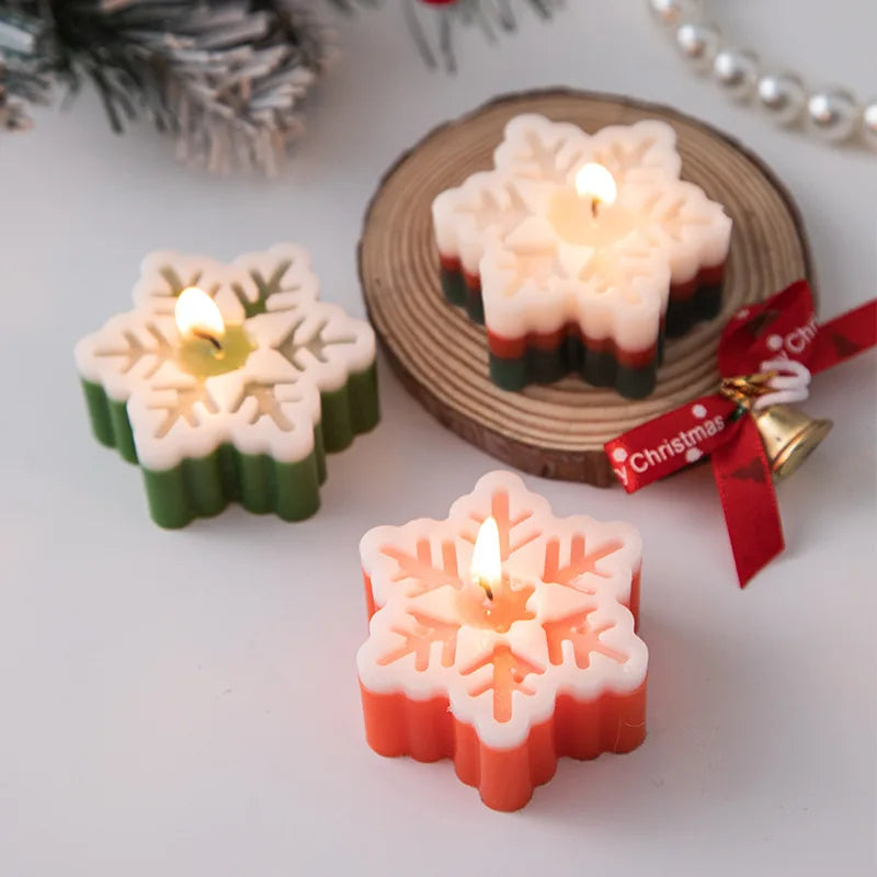 Handmade Snowflake Scented Candle – Creative Aromatherapy Candle for Home Decor & Romantic Gifting