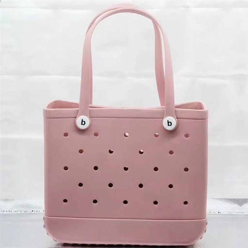 Printed EVA Beach Storage Bag - Waterproof Outdoor Basket & Handbag with Cow Print