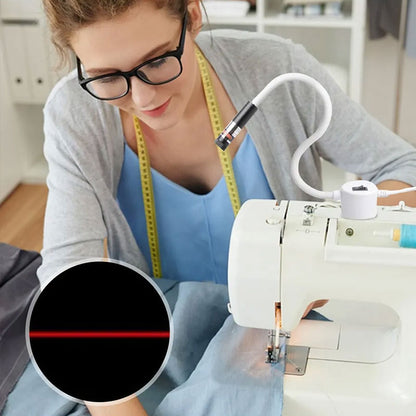Magnetic Sewing Machine Laser Guide Light - Red Cross & Straight Line Projector
