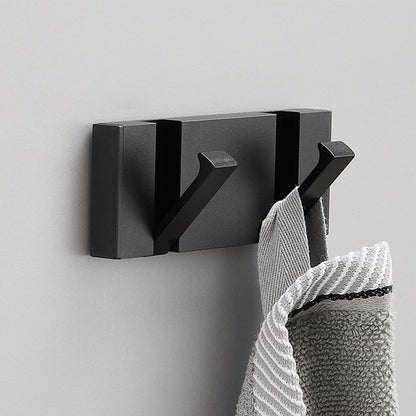 Modern Folding Wall Hooks Rack – Luxury Black & Gold Coat & Towel Hanger for Bathroom & Entryway
