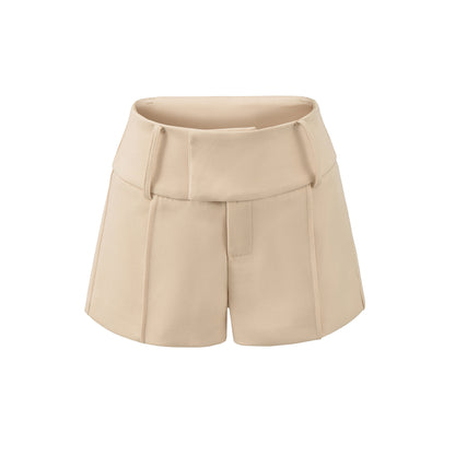 Trendy Low Waist Slimming A-Line Shorts – Chic Hip-Hugging Wide Leg Hot Pants for Women