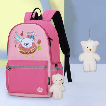 New Cartoon Anime Dinosaur & Duck Backpack for Primary/Secondary School Students (Boys & Girls)
