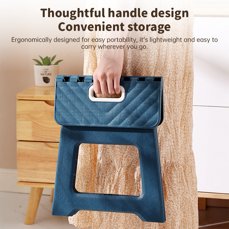 Extra Large Folding Step Stool | Portable Heavy-Duty Plastic Stool for Home, Kitchen & Outdoor Use