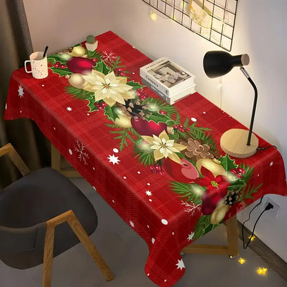 Festive Christmas Table Runner - Pine Holly Needle Holiday Dining Decor