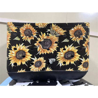 Printed EVA Beach Storage Bag - Waterproof Outdoor Basket & Handbag with Cow Print