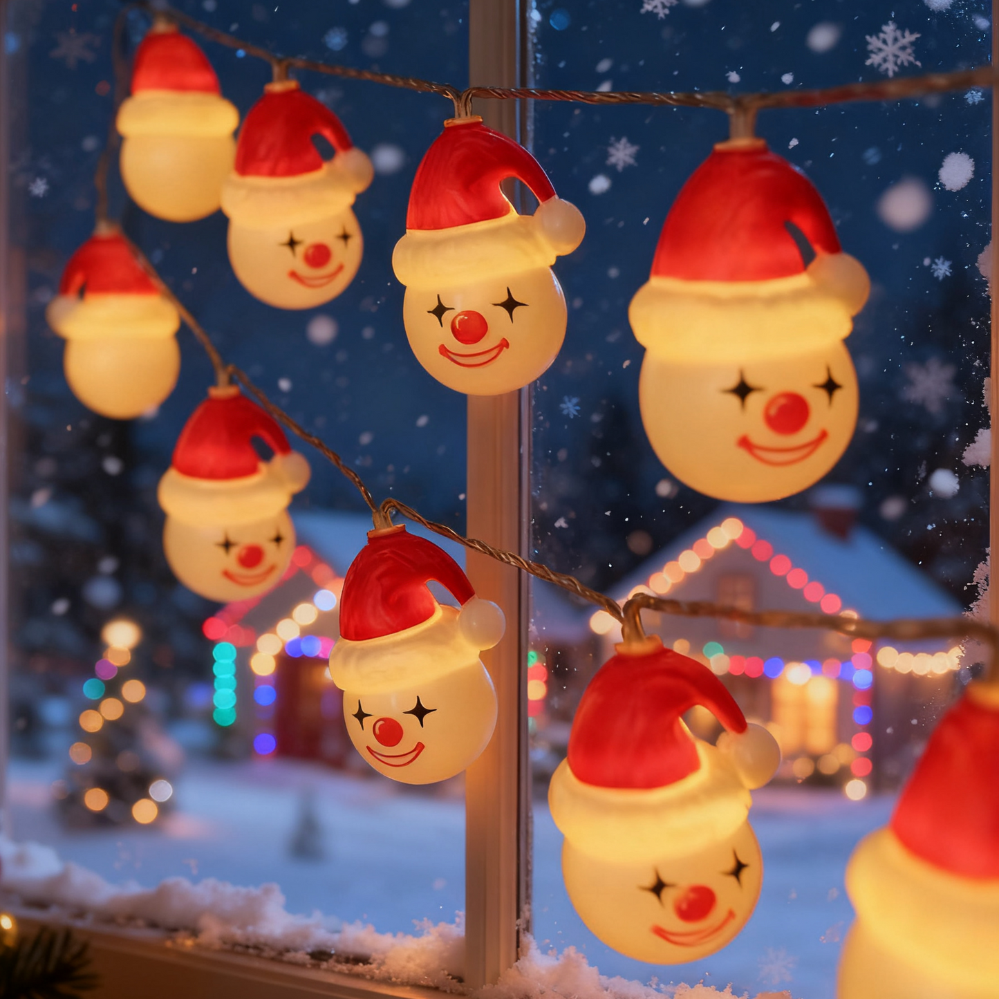 Cute Joker Snowman Christmas Lights - LED Fairy String Lights
