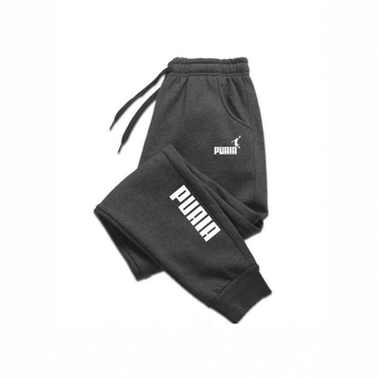 Unisex Cotton Casual Long Sweatpants for Autumn and Winter Sports