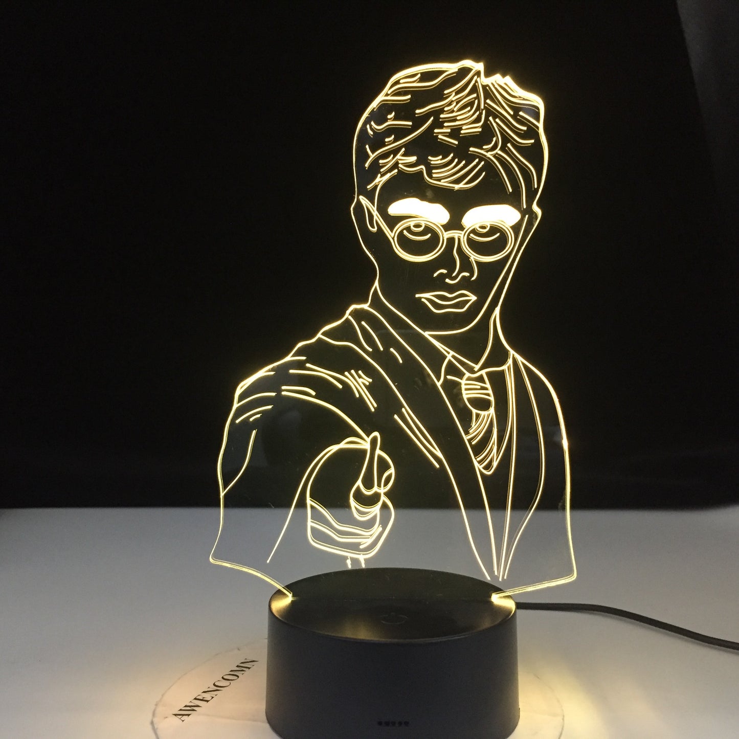Harry Potter 3D Illusion Night Light - Multi-Color LED Touch Lamp with Remote Control
