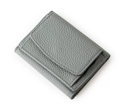 Slim Genuine Leather RFID Wallet with Money Clip and Card Slots