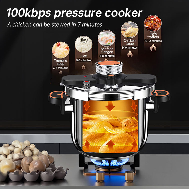 Premium Stainless Steel Pressure Pot for Gas & Electric Stoves (4L/6L)