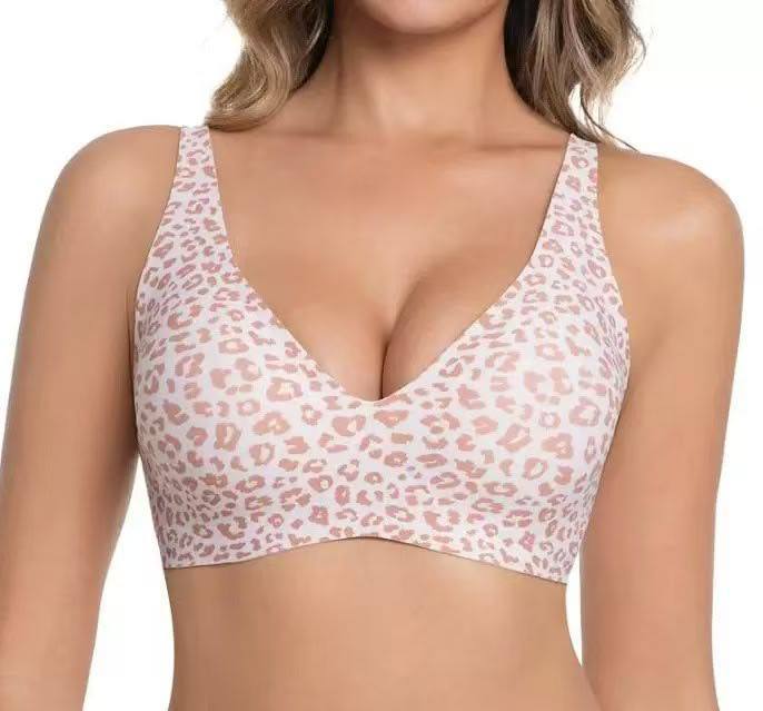 Women's Seamless Ice Silk Bra - Wireless Push-Up Comfort Underwear