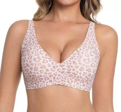 Women's Seamless Ice Silk Bra - Wireless Push-Up Comfort Underwear