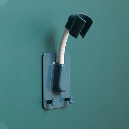 360° Adjustable Universal Shower Head Holder – Punch-Free Adhesive Wall Mount Bracket for Bathroom