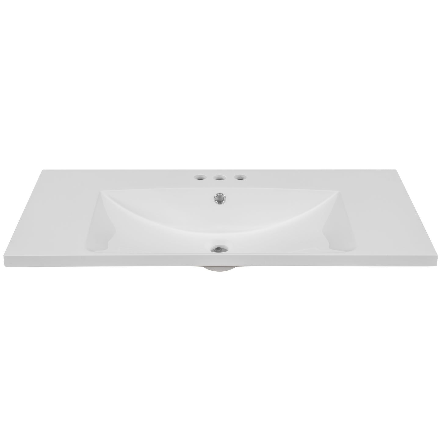 Modern Wall-Mounted Single Basin Vanity with 3-Faucet Holes