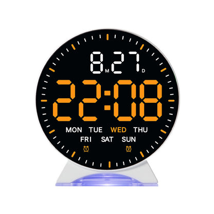 LED Digital Alarm Clock with Custom Jump-Second Display | Auto-Dimming USB Desk Clock with Ambient Light