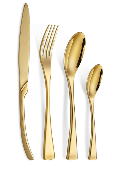 Premium Silverware Flatware Set with Steak Knife, Fork, and Spoon