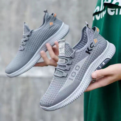 Men's Fly Woven Mesh Running Shoes - Lightweight Breathable Sports Sneakers