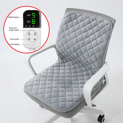 Smart Heated Office Chair Cushion | Electric Mat with Timer & Integrated Backrest (220V)