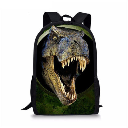 3D Dinosaur Print School Backpack for Boys - Orthopedic Kids Satchel & Schoolbag