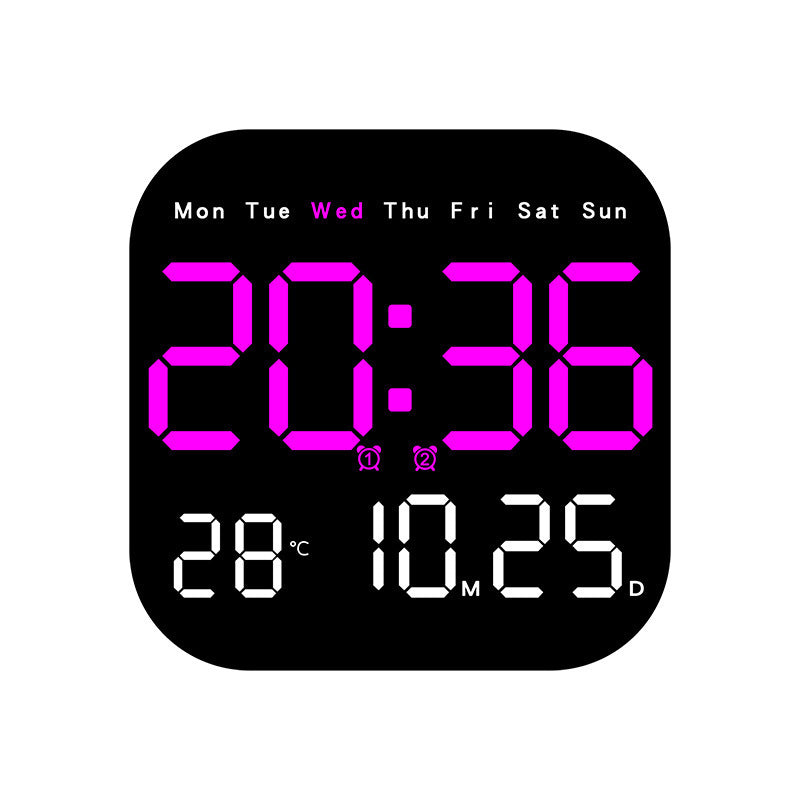 Modern Green LED Digital Clock for Home Office, Living Room & Bedroom