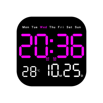 Modern Green LED Digital Clock for Home Office, Living Room & Bedroom