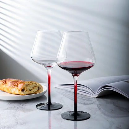Luxury Lead-Free Crystal Wine Glass - Creative Colorful Stem Goblet Set