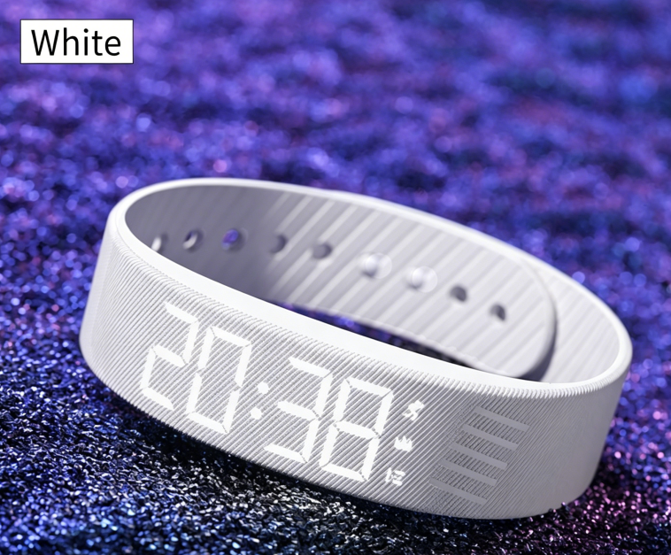 Multi-Functional Sports Fitness Tracker - Slim Digital LED Watch with Vibration Alarm