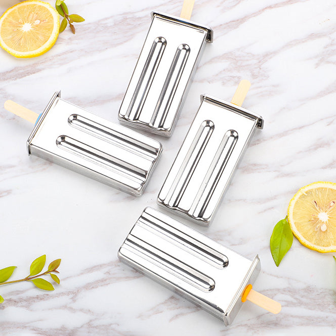 Household 304 Stainless Steel Ice Cream Popsicle Mold Set with Rack